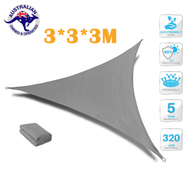 Heavy Duty Waterproof Sun Shade Sail Square Rectangle 320GSM HDPE 98% UV Block - Shoppers Haven  - Home & Garden > Shading     
