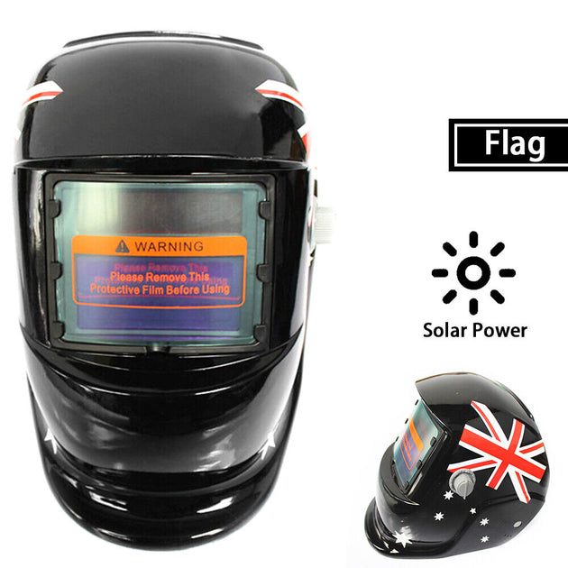 Flag Solar Welding Helmet Auto Darkening Welder Soldering Lens ARC TIG MIG MAG Mask - Shoppers Haven  - Outdoor > Others     