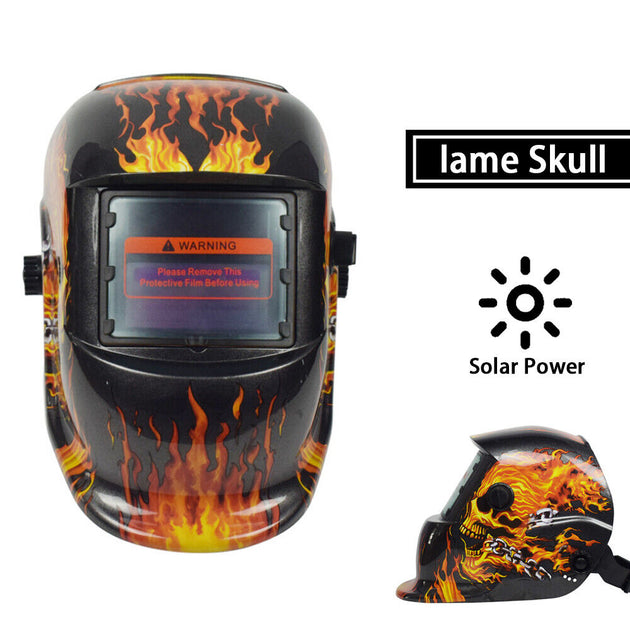 Lame skull Solar Welding Helmet Auto Darkening Welder Soldering Lens ARC TIG MIG MAG Mask - Shoppers Haven  - Outdoor > Others     