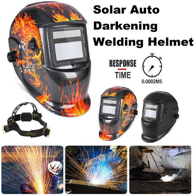 Lame skull Solar Welding Helmet Auto Darkening Welder Soldering Lens ARC TIG MIG MAG Mask - Shoppers Haven  - Outdoor > Others     