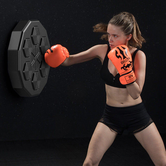 Electronic Music  Boxing Wall Target  Training Smart Wall Mounted Combat AU with Adult Gloves - Shoppers Haven  - Sports & Fitness > Fitness Accessories     