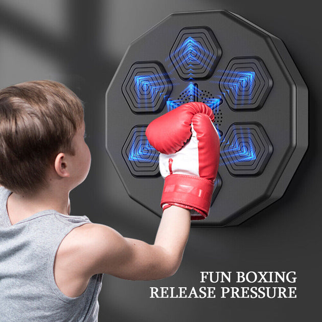Electronic Music  Boxing Wall Target  Training Smart Wall Mounted Combat AU With Kids Gloves�� - Shoppers Haven  - Sports & Fitness > Fitness Accessories     