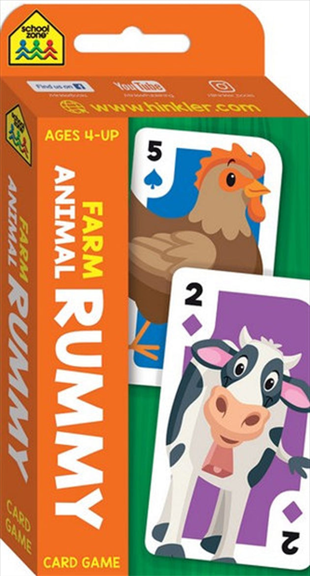 School Zone Farm Animal Rummy Flash Card Game - Shoppers Haven  - Gift & Novelty > Games     
