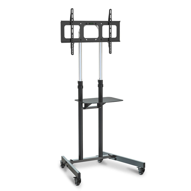 FORTIA TV Stand Mobile Mount 37-70 Inch Tall Universal Rolling Trolley Black 65Inch - Shoppers Haven  - Audio & Video > TV Accessories     