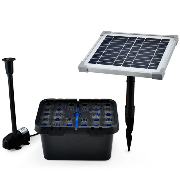 PROTEGE 5W Solar Powered Water Fountain Pump Pond Kit with Eco Filter Box - Shoppers Haven  - Home & Garden > Fountains     