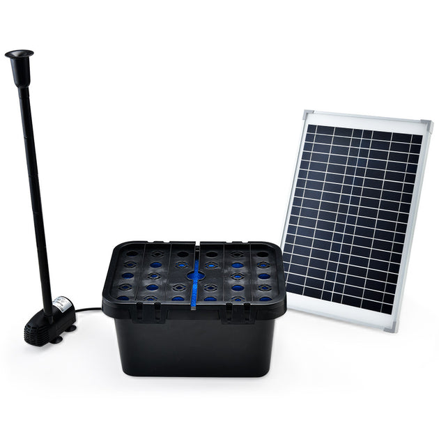 PROTEGE 10W Solar Powered Water Fountain Pump Pond Kit with Eco Filter Box - Shoppers Haven  - Home & Garden > Fountains     