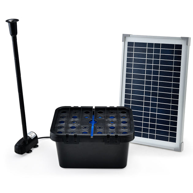 PROTEGE 20W Solar Fountain Pump Garden Water Pool Pond Kit with Eco Filter Box - Shoppers Haven  - Home & Garden > Fountains     