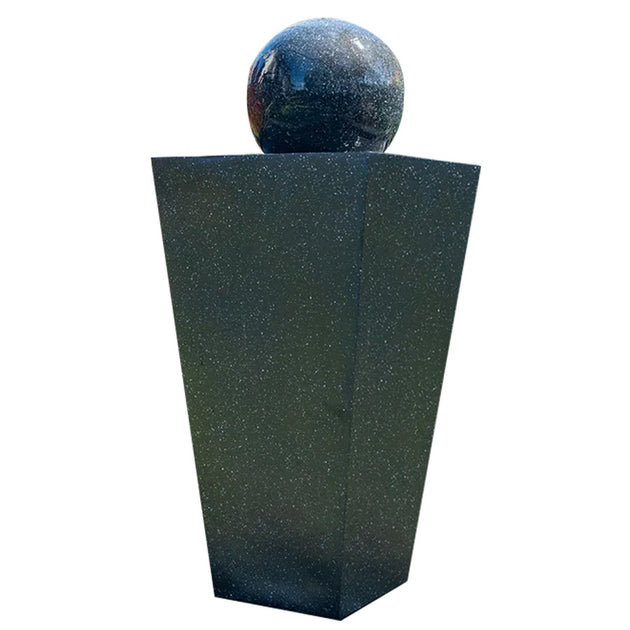 PROTEGE Contemporary Solar Powered Water Feature Fountain with LED Lights - Dark Grey - Shoppers Haven  - Home & Garden > Fountains     