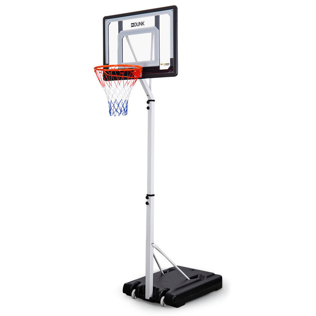 Dr.Dunk Portable Basketball Hoop Stand System Height Adjustable Net Ring Kids - Shoppers Haven  - Sports & Fitness > Basketball & Accessories     