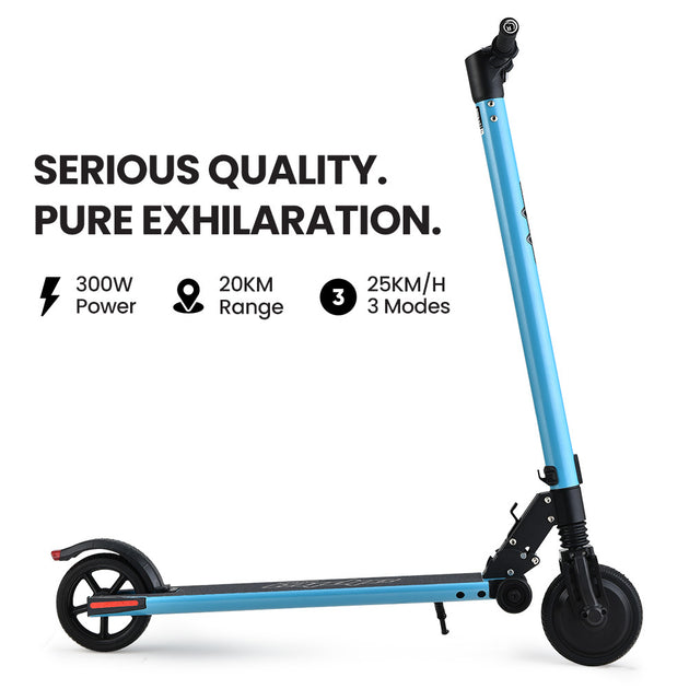 ALPHA Peak Electric Scooter 300W Power Up to 25km/h Adult Teens E-Scooter Easy Fold, Blue - Shoppers Haven  - Sports & Fitness > Scooters and Accessories     