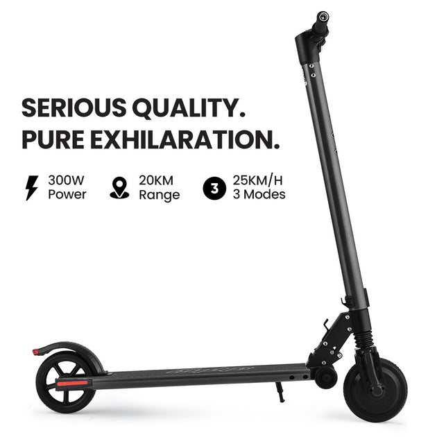 ALPHA Peak 300W 10Ah Electric Scooter, Suspension, for Adults or Teens, Black - Shoppers Haven  - Sports & Fitness > Scooters and Accessories     