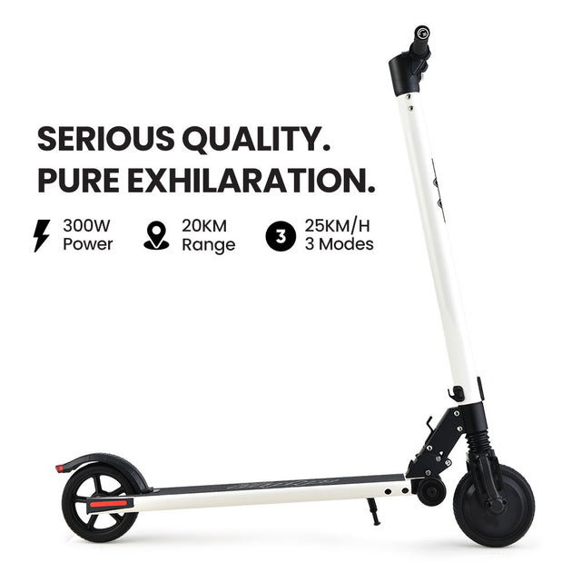 ALPHA Peak Electric Scooter 300W Power Up to 25km/h Adult Teens E-Scooter Easy Fold, White - Shoppers Haven  - Sports & Fitness > Scooters and Accessories     
