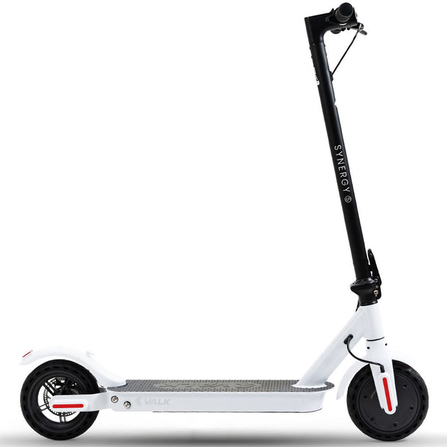 VALK 400W Electric Scooter, with Suspension for Adults Portable Folding Ride On,Synergy 5 MkII White - Shoppers Haven  - Sports & Fitness > Scooters and Accessories     