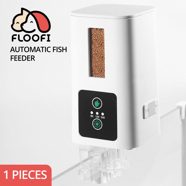 FLOOFI 400ML Automatic Fish Feeder (White) FI-AFF-100-TSE - Shoppers Haven  - Pet Care > Pet Food     