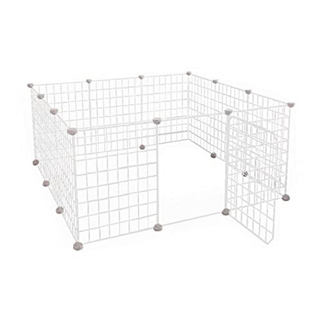 Floofi Small Pet Playpen (White) FI-PP-104-JY - Shoppers Haven  - Pet Care > Coops & Hutches     