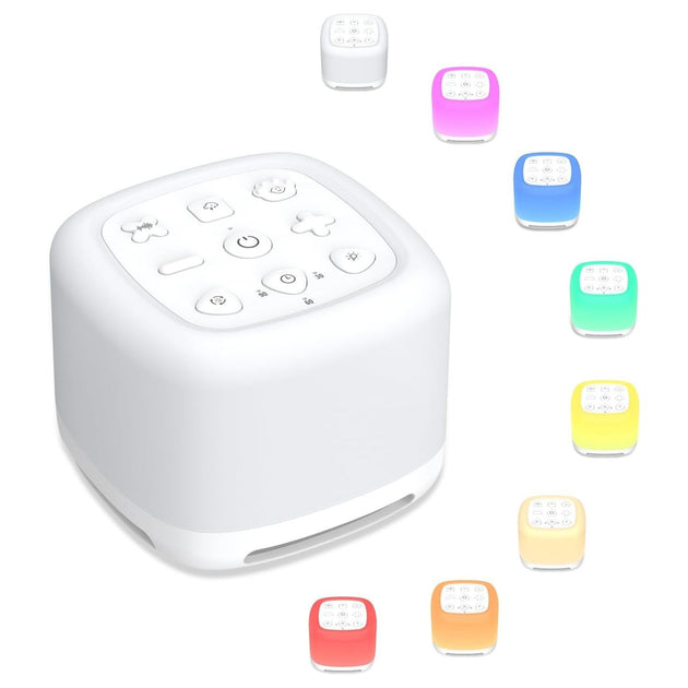 GOMINIMO White Noise Machine with Night Light and 40 Soothing Sounds for Sleeping (White) - Shoppers Haven  - Audio & Video > Musical Instrument & Accessories     