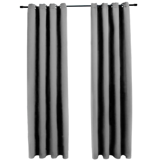 GOMINIMO Blackout Window Curtains for Thermal Insulated Room (Set of 2, W132cm x D213cm, Light Grey) GO-CNB-104-MM - Shoppers Haven  - Home & Garden > Curtains     