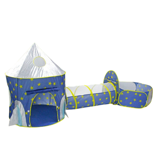 GOMINIMO 3 in 1 Sky Style Kids Play Tent with Carrying Bag (Blue and Yellow) GO-KT-100-LK - Shoppers Haven  - Baby & Kids > Kid's Furniture     