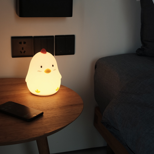 Muid Wake Up Chicken Night Lamp Alarm Clock White HM--104-MUID - Shoppers Haven  - Home & Garden > Lighting     