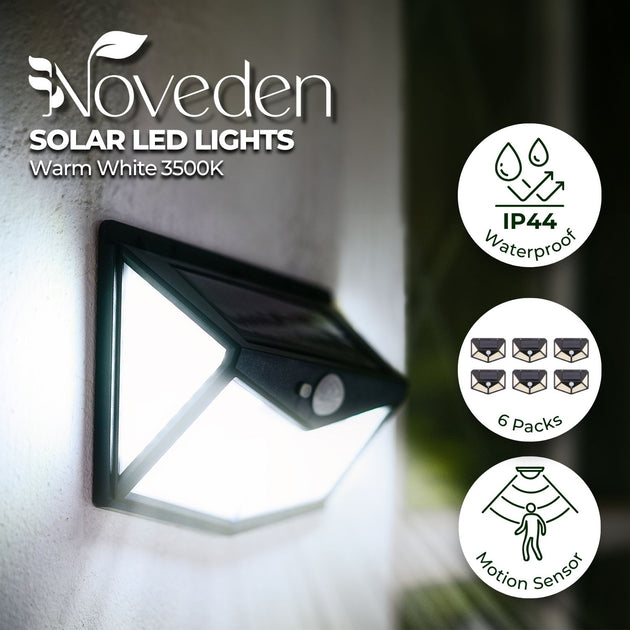 NOVEDEN 6 Packs Solar LED Lights with 3 Light Modes (Black)NE-SL-103-ZL - Shoppers Haven  - Home & Garden > Garden Lights     