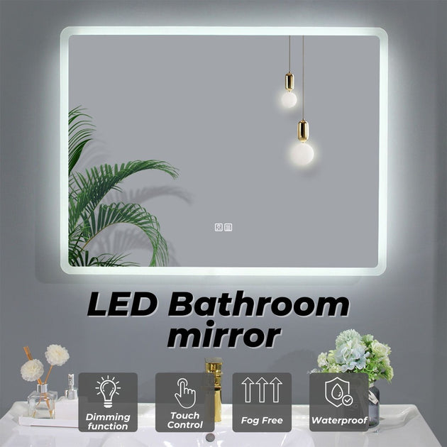 GOMINIMO LED Bathroom Mirror HB-BM-100-J - Shoppers Haven  - Health & Beauty > Makeup Mirrors     
