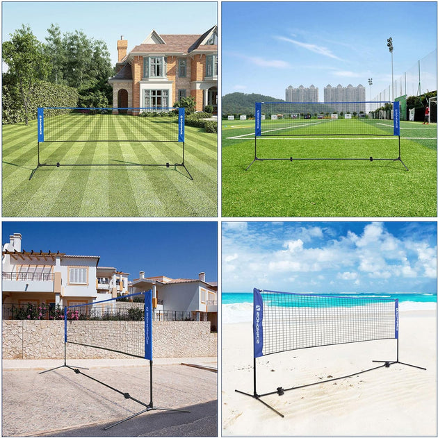 SONGMICS 4m Portable Tennis Badminton Net Blue SYQ400 - Shoppers Haven  - Sports & Fitness > Fitness Accessories     
