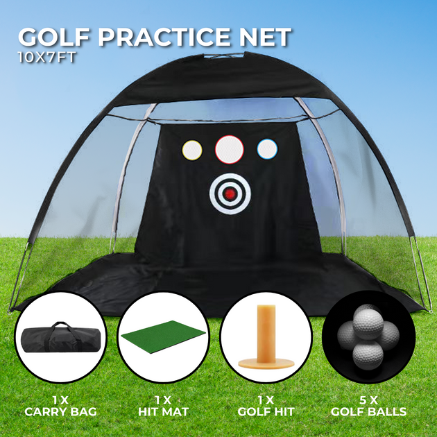 VERPEAK 5-in-1 Golf Practice Net (Black) VP-GM-101-JTN - Shoppers Haven  - Sports & Fitness > Golf     