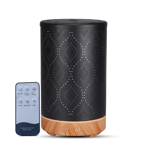 Essential Oil Aroma and Remote Diffuser - 100ml Metal Art Air Mist Humidifier - Shoppers Haven  - Appliances > Aroma Diffusers & Humidifiers     