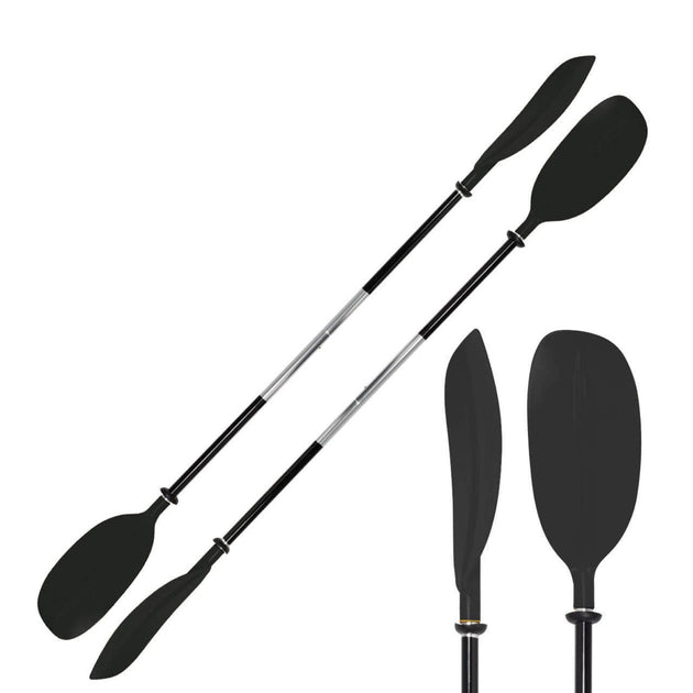 2.17M Kayak Paddle - Curved Blade Position Shift Oar Aluminium Shaft - Shoppers Haven  - Outdoor > Boating     