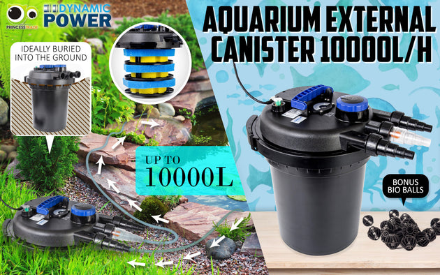 Aquarium Garden UV Light Pond Filter Set 10000L/H - Shoppers Haven  - Pet Care > Aquarium     