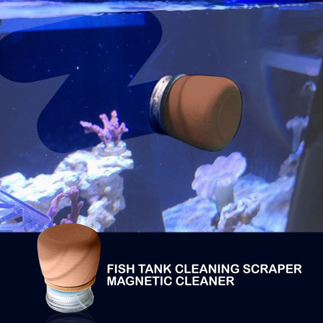 Minfactory Fish Tank Corner Moss Magnet Scraper Glass Algae Cleaner Magnetic Scrubber - Shoppers Haven  - Pet Care > Aquarium     