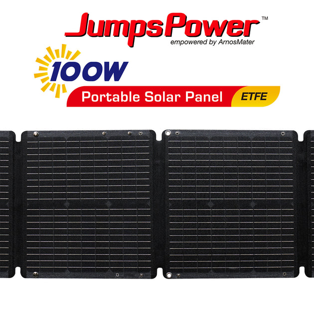 JumpsPower 100W Solar Panel Portable Charger Power Generator Foldable Camping - Shoppers Haven  - Home & Garden > Solar Panels     