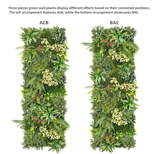 YES4HOMES 3 Artificial Plant Wall Grass Panels Vertical Garden Foliage Tile Fence 50X50 CM - Shoppers Haven  - Home & Garden > Artificial Plants     