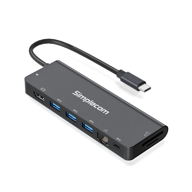 Simplecom CHN590 USB-C SuperSpeed 9-in-1 Multiport Docking Station - Shoppers Haven  - Electronics > USB Gadgets     