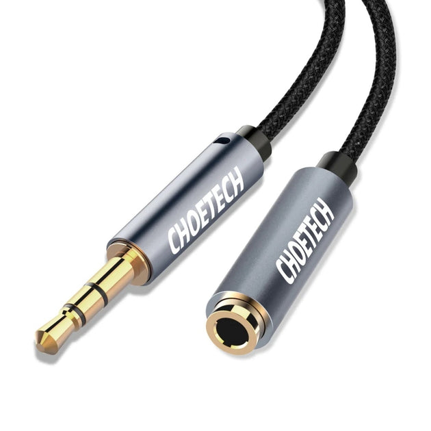 CHOETECH AUX001 3.5mm Stereo Audio Extension Cable 2M - Shoppers Haven  - Electronics > Headphones and Earphones     