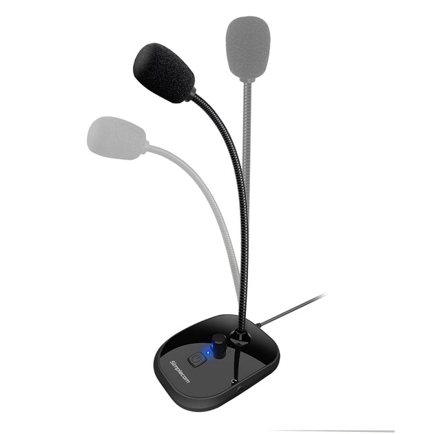 Simplecom UM360 Plug and Play USB Desktop Microphone with Headphone Jack - Shoppers Haven  - Electronics > Headphones and Earphones     