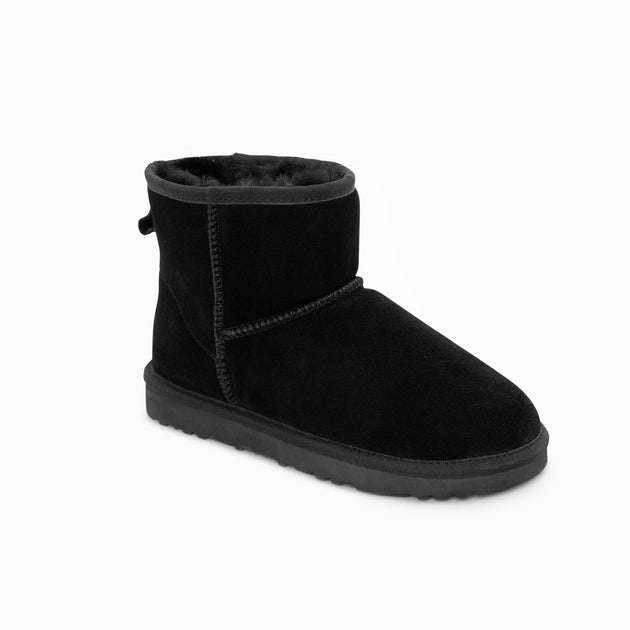 Ugg Boots Genuine Australian Sheepskin Unisex Mini Classic Suede (Black, EU44) - Shoppers Haven  - Outdoor > Outdoor Shoes     
