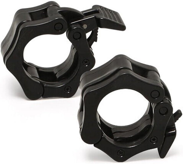 2Pcs 1in / 25mm Dumbbell Clamps Barbell Clamps Collars Clips Bar Plates Collar Clips Black - Shoppers Haven  - Sports & Fitness > Fitness Accessories     