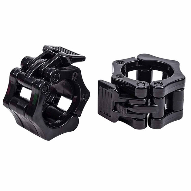 2Pcs 2in / 50mm Olympic Dumbbell Clamps Barbell Clamps Collars Clips Bar Plates Collar Clips Black - Shoppers Haven  - Sports & Fitness > Fitness Accessories     