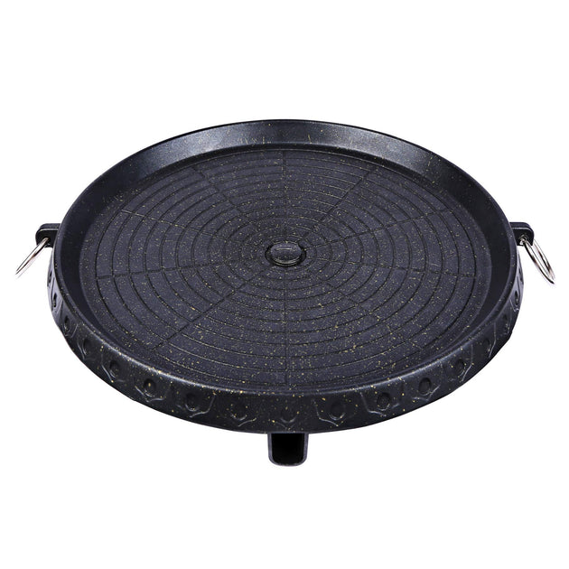Korean BBQ Grill Pan Non-Stick Smokeless Stovetop BBQ Grill Plate Indoor Outdoor - Shoppers Haven  - Home & Garden > BBQ     