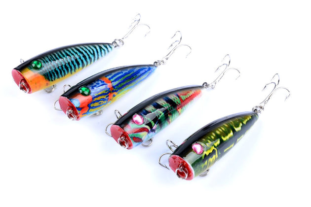 4X 6.8cm Popper Poppers Fishing Lure Lures Surface Tackle Saltwater - Shoppers Haven  - Outdoor > Fishing     
