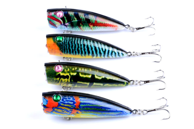 4X 6.8cm Popper Poppers Fishing Lure Lures Surface Tackle Saltwater - Shoppers Haven  - Outdoor > Fishing     
