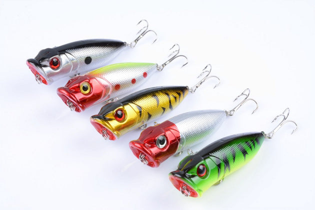 5X 6.5cm Popper Poppers Fishing Lure Lures Surface Tackle Fresh Saltwater - Shoppers Haven  - Outdoor > Fishing     