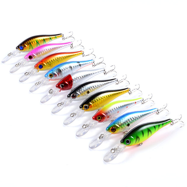 10x Popper Minnow 10.2cm Fishing Lure Lures Surface Tackle Fresh Saltwater - Shoppers Haven  - Outdoor > Fishing     