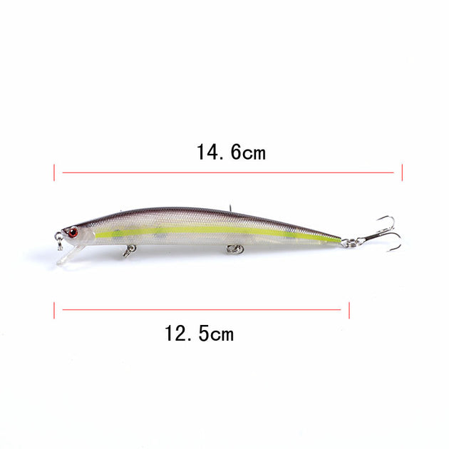 6x Popper Minnow 12.5cm Fishing Lure Lures Surface Tackle Fresh Saltwater - Shoppers Haven  - Outdoor > Fishing     