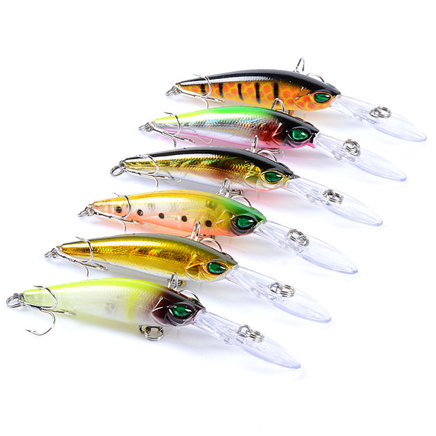 6x Popper Minnow 9.4cm Fishing Lure Lures Surface Tackle Fresh Saltwater - Shoppers Haven  - Outdoor > Fishing     
