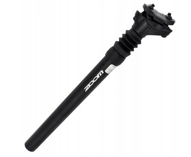 ZOOM Suspension Mountain MTB Road Bike Bicycle Seatpost Seat Shock Absorber Post Black Light Weight Aluminium - 27.2mm - Shoppers Haven  - Sports & Fitness > Bikes & Accessories     