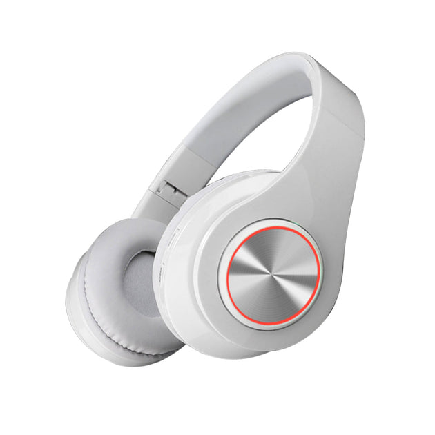Bluetooth 5.0 Wireless Earphones Foldable Headset Stereo Headphones (White) - Shoppers Haven  - Electronics > Headphones and Earphones     
