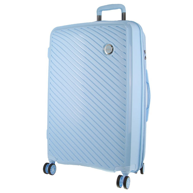 Milleni Hardshell Checked Luggage Bag Travel Suitcase 75cm (124L) - Blue - Shoppers Haven  - Travel Bags     
