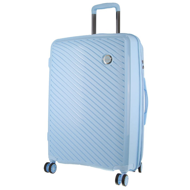 Milleni Hardshell Checked Luggage Bag Travel Suitcase 65cm (82.5L) - Blue - Shoppers Haven  - Travel Bags     